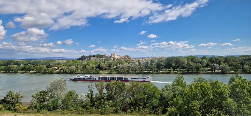 Charmante Petite Maison Avec Vue Panoramique, En Centre Historique, Proche D'Avignon, Ancienne, Renovee, Climatisee, Terrasse, Parking Public Gratuit Villeneuve-lès-Avignon Zewnętrze zdjęcie