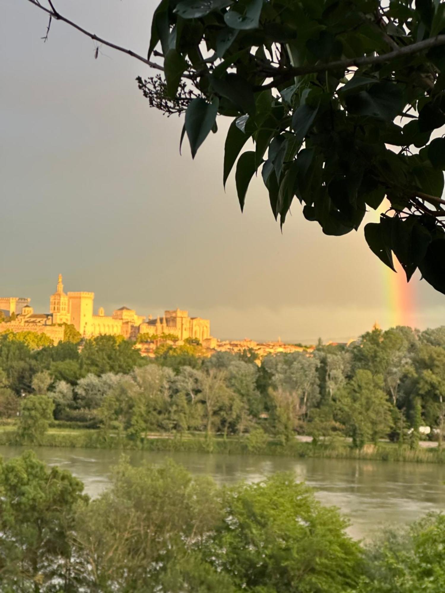 Charmante Petite Maison Avec Vue Panoramique, En Centre Historique, Proche D'Avignon, Ancienne, Renovee, Climatisee, Terrasse, Parking Public Gratuit Villeneuve-lès-Avignon Zewnętrze zdjęcie