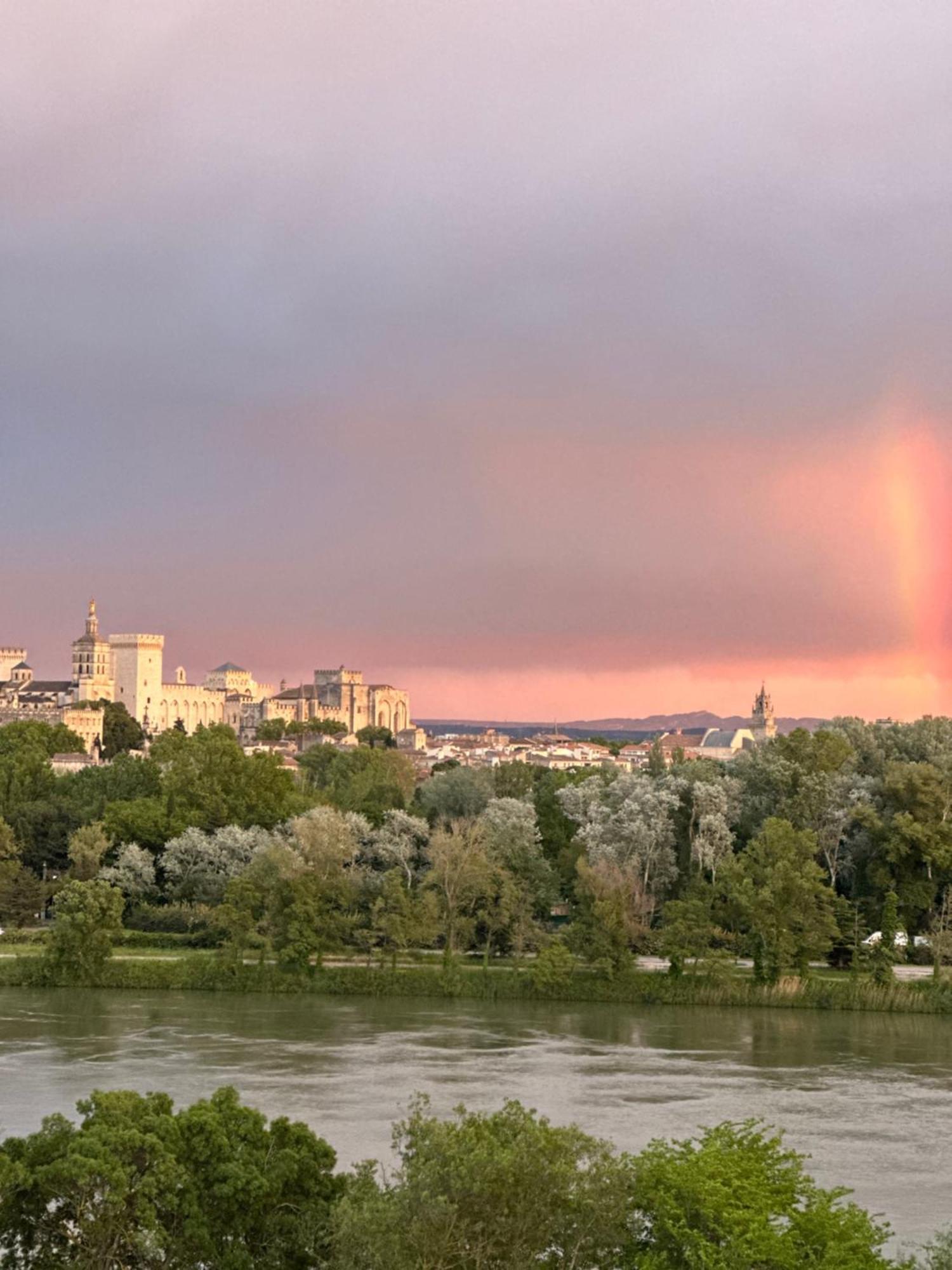 Charmante Petite Maison Avec Vue Panoramique, En Centre Historique, Proche D'Avignon, Ancienne, Renovee, Climatisee, Terrasse, Parking Public Gratuit Villeneuve-lès-Avignon Zewnętrze zdjęcie